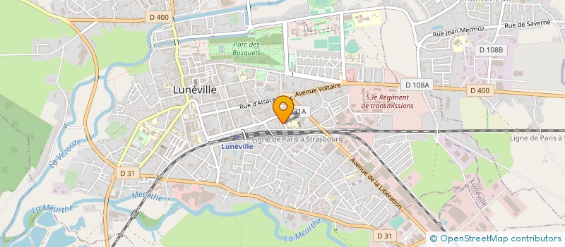 localisation de l'entreprise INDIV NESSELER WOLFF  LUNEVILLE