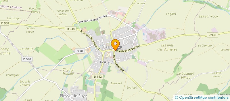 localisation de l'entreprise INDIV PELLETIER PIERRE&JACQUES à LASSIGNY