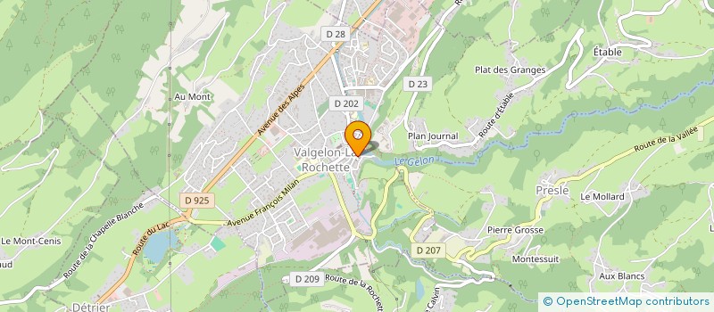 localisation de l'entreprise INDIV SOUNIER GERARD ET CLAUDE  VALGELON-LA ROCHETTE