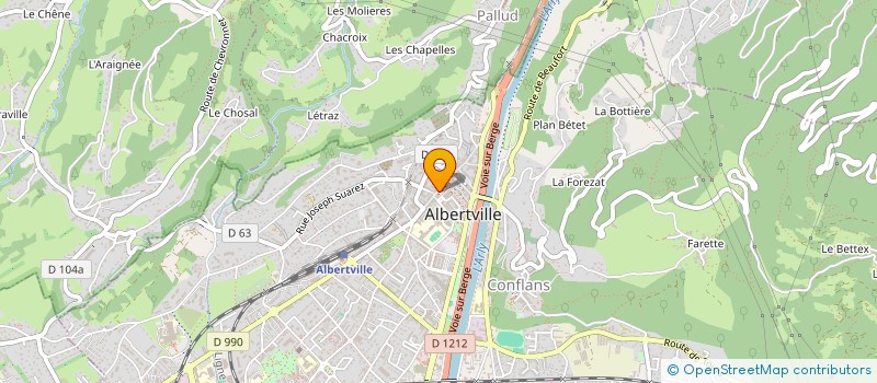 localisation de l'entreprise INDIV SOUQUET BERNARD&SOUQUET GENEVIEVE  ALBERTVILLE