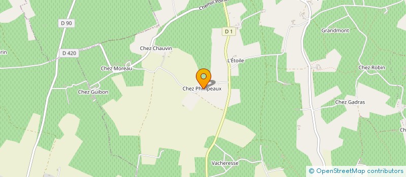 localisation de l'entreprise INDIV THIBAUD PIERRE VALERIE ET GUILAINE  MOSNAC-SAINT-SIMEUX