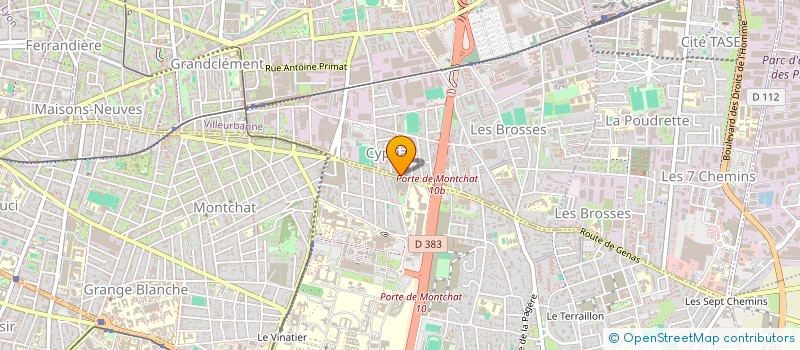 localisation de l'entreprise INDIV VIRONE EXCOFFIER  VILLEURBANNE