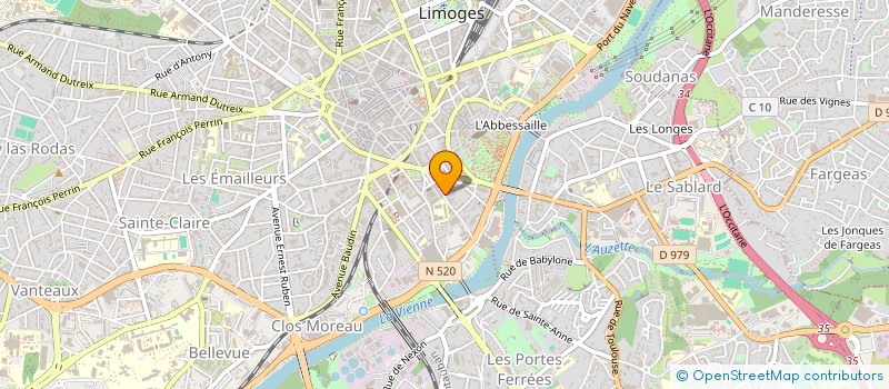 localisation de l'entreprise INDIVIDION ROUGERIE à LIMOGES