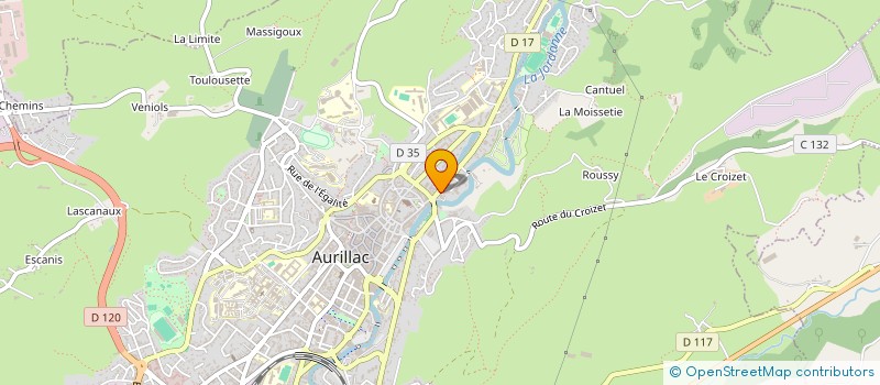 localisation de l'entreprise INDIVIDION TILLIT DELMAS à AURILLAC