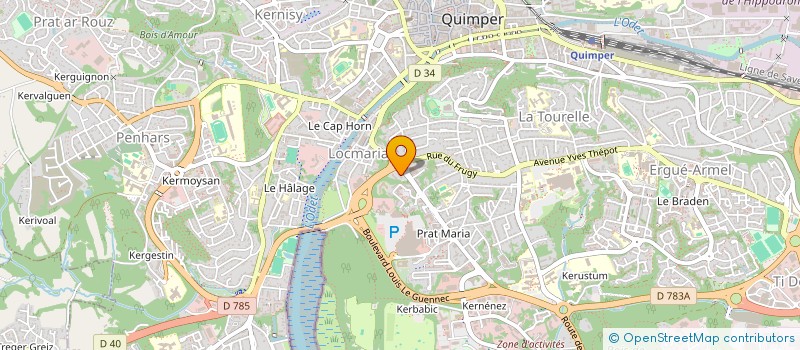 localisation de l'entreprise INDIVIDUAL SOCCER SCHOOL BRETAGNE à QUIMPER