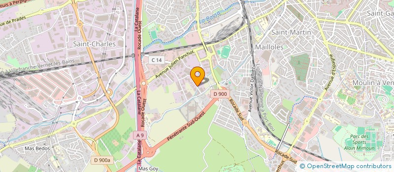 localisation de l'entreprise INDIVIS BUSQUET JEAN LOUIS ET ELISABETH  PERPIGNAN