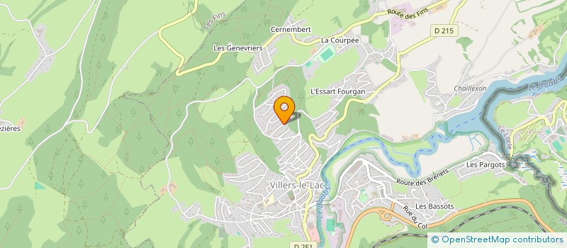localisation de l'entreprise INDIVIS LANQUETIN HUMBERT FAIVRE RAMPANT à VILLERS-LE-LAC