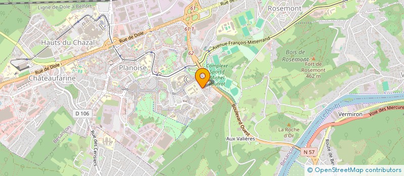 localisation de l'entreprise INDIVIS. REY SYLVIE-LE CORNU JEAN CLAUDE  BESANCON