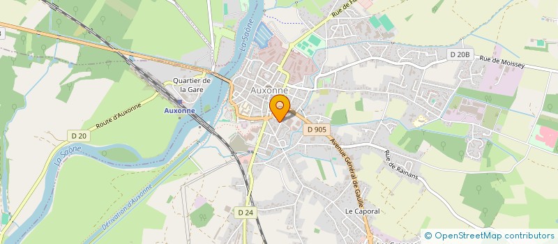 localisation de l'entreprise INDIVISIN ORSSAUD  AUXONNE