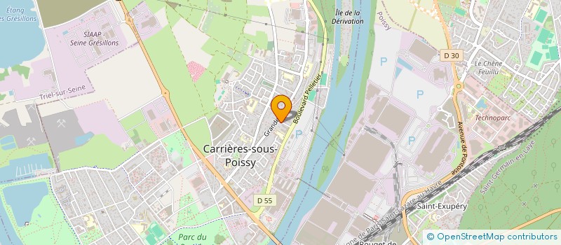 localisation de l'entreprise INDIVISION ABOUCAYA / MARTIN  CARRIERES-SOUS-POISSY