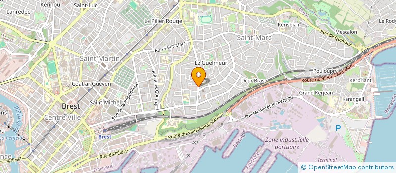 localisation de l'entreprise INDIVISION ARRIVE CANDELIER à BREST