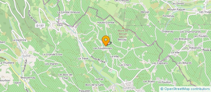 localisation de l'entreprise INDIVISION AUDIN à JULIENAS