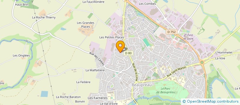 localisation de l'entreprise INDIVISION AUGEREAU-BLOUIN  BEAUPREAU-EN-MAUGES