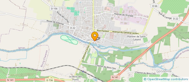 localisation de l'entreprise INDIVISION AUMONT ET SCHMITZ à JARNAC
