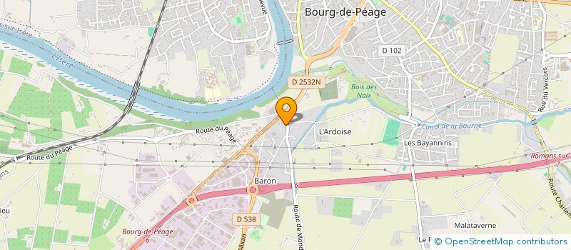 localisation de l'entreprise INDIVISION AURUSSE/MARIE SUZANNE/  CHATEAUNEUF-SUR-ISERE