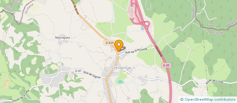 localisation de l'entreprise INDIVISION AYMAR VILLALONGUE  CRESSENSAC-SARRAZAC