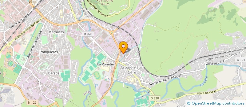 localisation de l'entreprise INDIVISION BAC à ARPAJON-SUR-CERE
