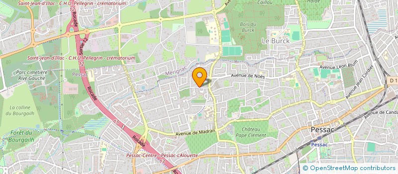 localisation de l'entreprise INDIVISION BALDAN-VERGNAUD à PESSAC