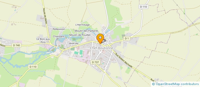 localisation de l'entreprise INDIVISION BANCHEREAU HENRI ET J.MARC  CHEF-BOUTONNE