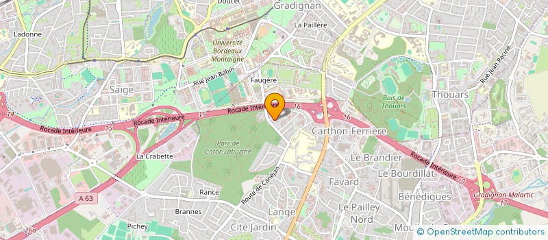 localisation de l'entreprise INDIVISION BARBOT / LE COZ  GRADIGNAN