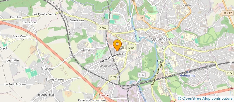 localisation de l'entreprise INDIVISION BARON AURELIE ET GOUALAN NICOLAS  GUINGAMP