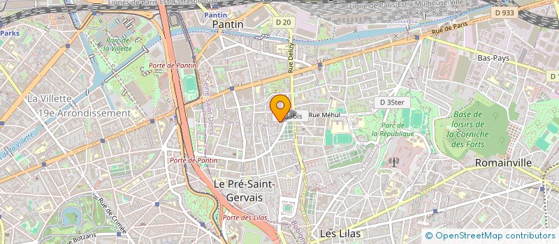 localisation de l'entreprise INDIVISION BEATON-COSTES  PANTIN