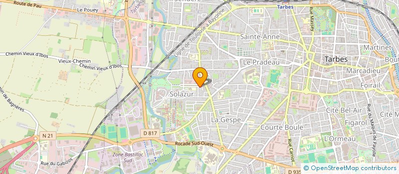 localisation de l'entreprise INDIVISION BEGUE JEAN-PASCAL ET CECILE  TARBES