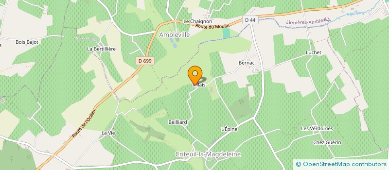 localisation de l'entreprise INDIVISION BELAIR EVELYNE ET NATHALIE à CRITEUIL-LA-MAGDELEINE