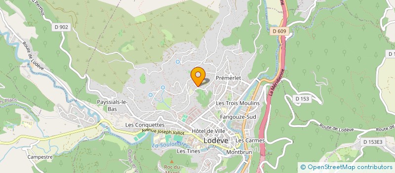 localisation de l'entreprise INDIVISION BENSOT-MALAVIALLE  LODEVE