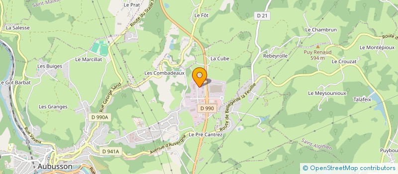 localisation de l'entreprise INDIVISION BERGERON à AUBUSSON