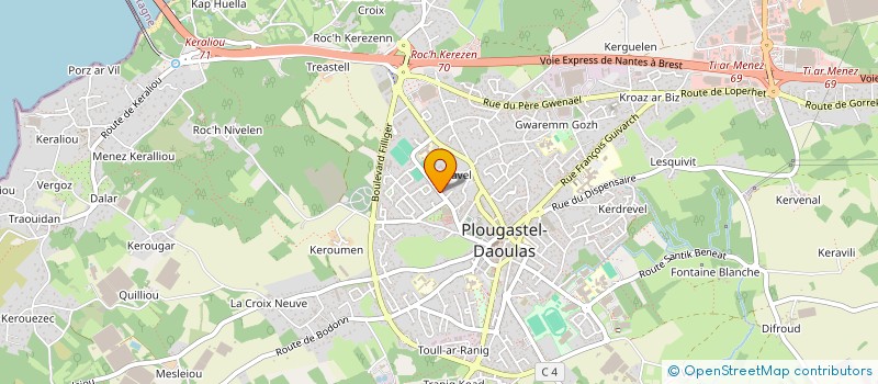 localisation de l'entreprise INDIVISION BERGOGNE-PEAKE  PLOUGASTEL-DAOULAS