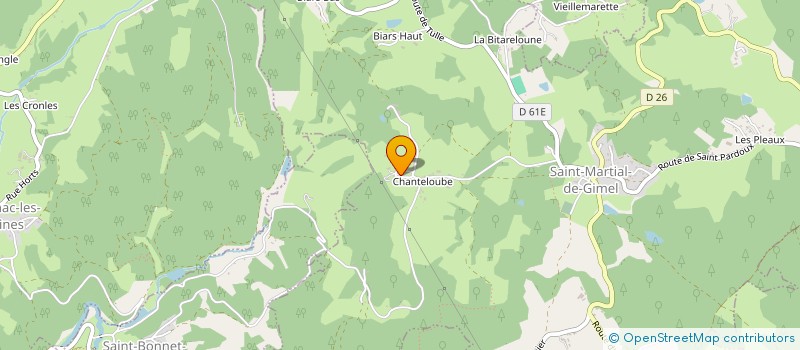 localisation de l'entreprise INDIVISION BERNARD ET SERGE FAURE  SAINT-MARTIAL-DE-GIMEL