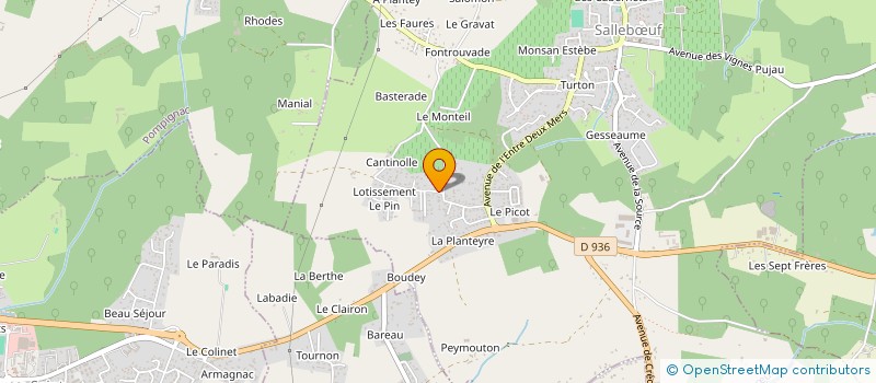 localisation de l'entreprise INDIVISION BETHRY DEGIRONDE  SALLEBUF