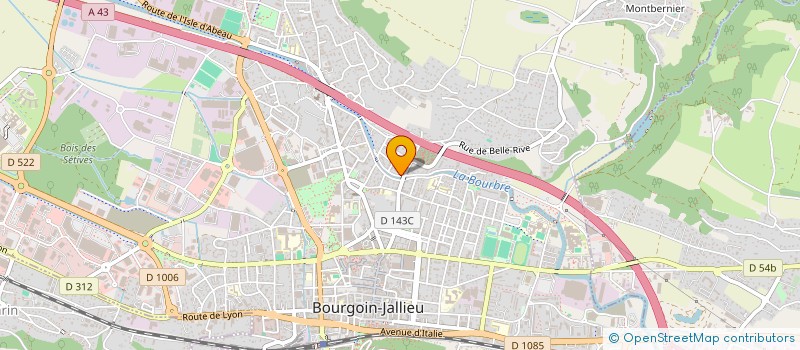 localisation de l'entreprise INDIVISION BILLIARD - ORTEGA  BOURGOIN-JALLIEU