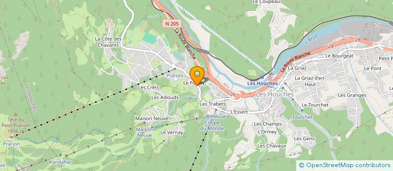 localisation de l'entreprise INDIVISION BIZZARRI  LES HOUCHES