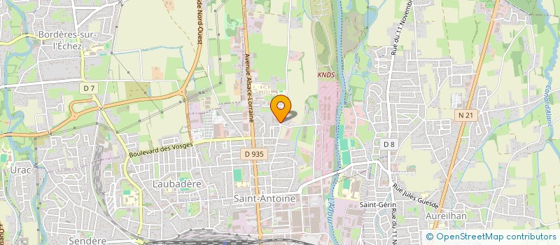 localisation de l'entreprise INDIVISION BOCQUIER/DUCROUX  TARBES