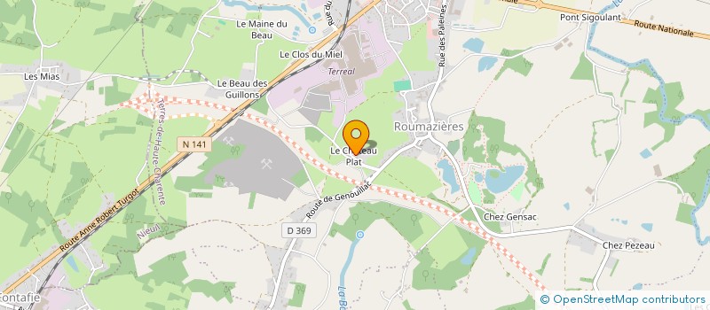 localisation de l'entreprise INDIVISION BODINAUD GRAS à NIEUIL