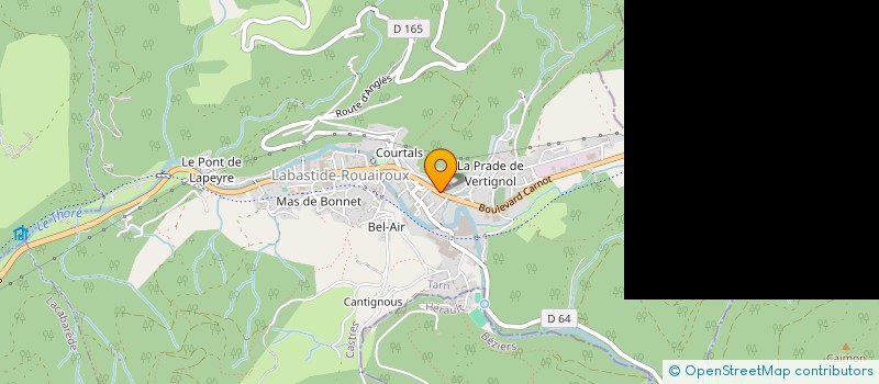 localisation de l'entreprise INDIVISION BONHOURE ALBERT ET LAURENT  LABASTIDE-ROUAIROUX