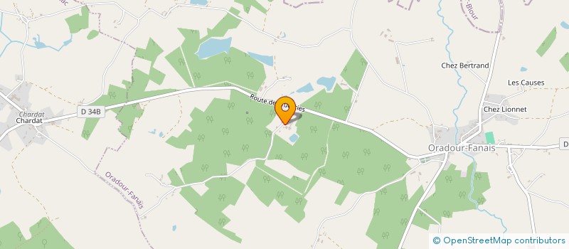 localisation de l'entreprise INDIVISION BONNAUD BOUTIN  ORADOUR-FANAIS