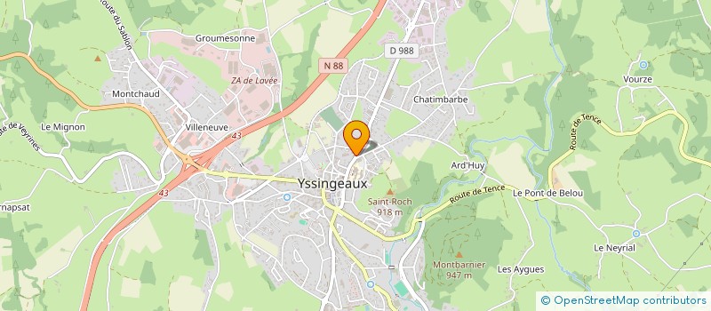 localisation de l'entreprise INDIVISION BONNET  YSSINGEAUX