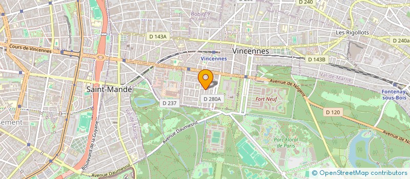 localisation de l'entreprise INDIVISION BONNIVARD PREVOST à VINCENNES