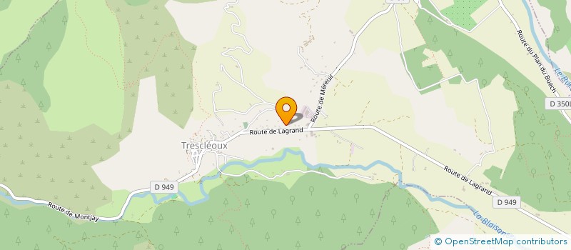 localisation de l'entreprise INDIVISION BONTHOUX ET LIEUTIER  TRESCLEOUX