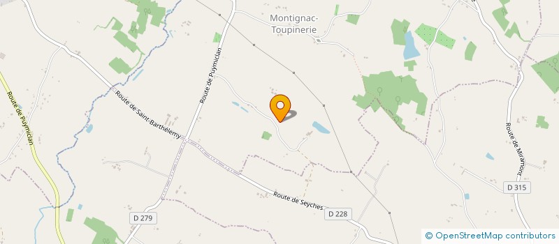 localisation de l'entreprise INDIVISION BOUDOU ANDRE ET CHANTAL  MONTIGNAC-TOUPINERIE