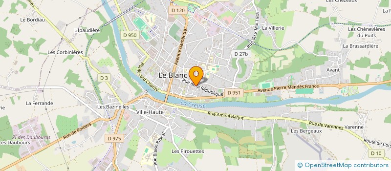 localisation de l'entreprise INDIVISION BOUE CLAUDE ET ANNICK à LE BLANC