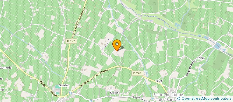 localisation de l'entreprise INDIVISION BOURRIGAUD  SAINT-CHRISTOPHE-DES-BARDES