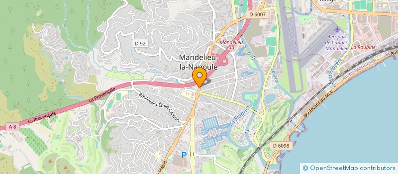 localisation de l'entreprise INDIVISION BOUTON à MANDELIEU-LA-NAPOULE