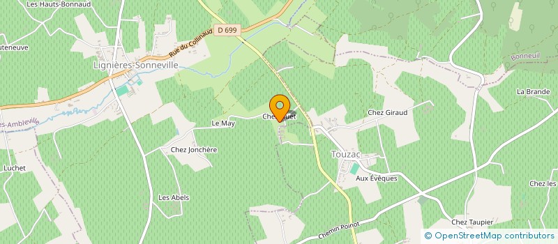 localisation de l'entreprise INDIVISION BRIFFAUD à LIGNIERES-AMBLEVILLE