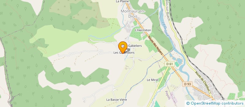 localisation de l'entreprise INDIVISION BRUN CATHERINE ET VERONIQUE  MONTLAUR-EN-DIOIS