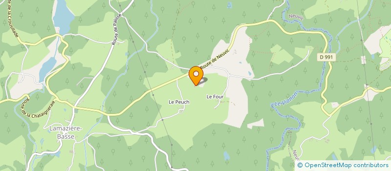 localisation de l'entreprise INDIVISION BRUNET  LAMAZIERE-BASSE