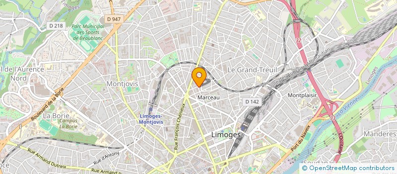 localisation de l'entreprise INDIVISION CADET-BUGEON à LIMOGES